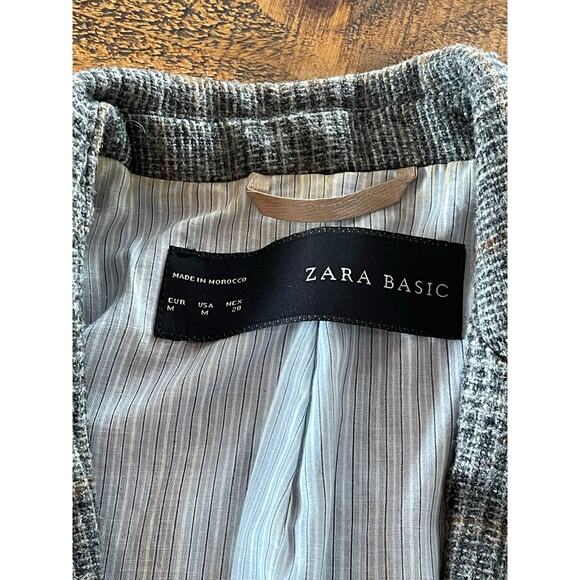 Zara Gray Plaid Blazer - Picture 5 of 10